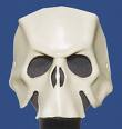 White Handcrafted Leather Skull Mask